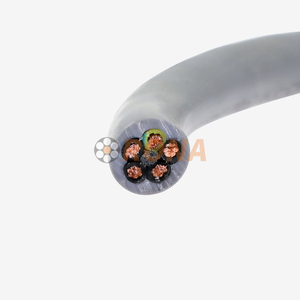 Alto rendimiento 300/500V HFV 5G1.5 mm2 Cable de control de la cadena de arrastre de PVC para l&iacute;neas de ensamblaje automatizadas