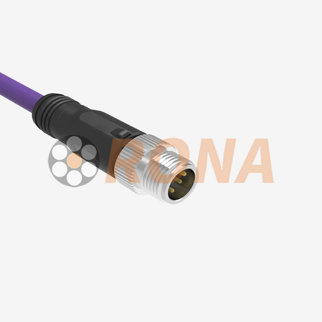 Conectores industriales M12 Soluci&oacute;n de conectividad externa robusta Conjunto de cables industriales 