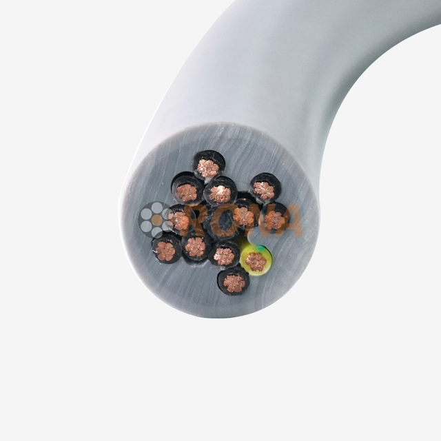 Rona HFV 12G1.5 mm2 Cables de cadena de arrastre de la chaqueta exterior PVC para rob&oacute;tica, maquinaria CNC